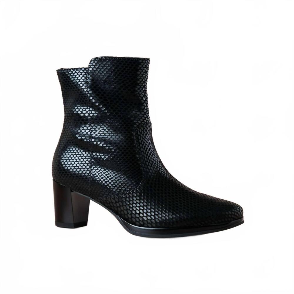 NEW ARA women's osmanthus boots in black snake print